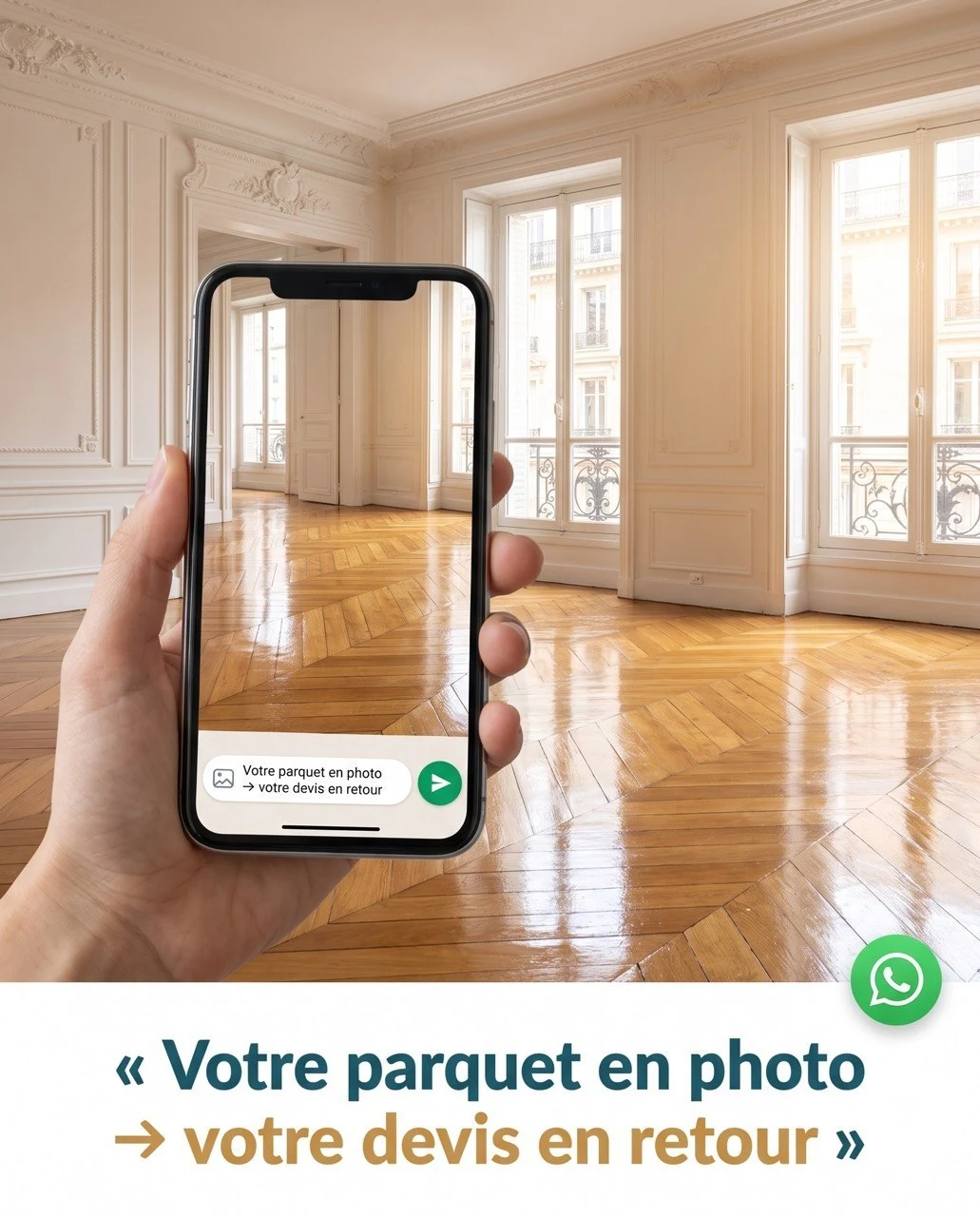 Réalisation : parquet rénové par un ponceur professionnel en Alsace